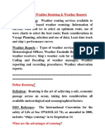 UNIT - 4 Weather Routeing & Weather Reports