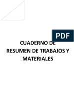 Informe de Ejcucion de Trabajos y Materiales