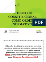 Tema 3. El Derecho Constitucional Como Orden Normativo