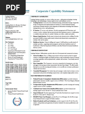 LS Capability Statement