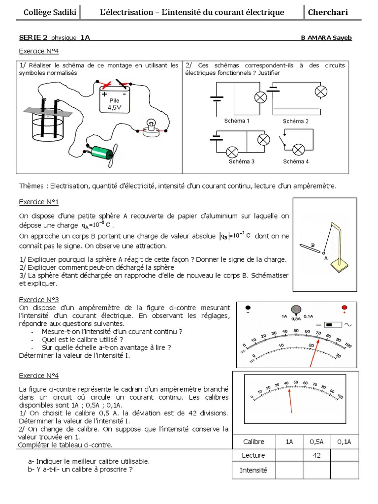 Comment mesurer l'intensité d'un courant électrique