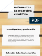 Fundamentos de La Redacción Científica