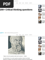 200+ Critical Thinking Questions