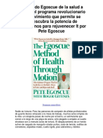 El Método Egoscue de La Salud A Través Del Programa Revolucionario de Movimiento Que Permite Se R