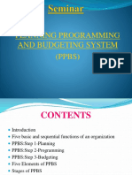 Planning Programming and Budgeting System (Ppbs