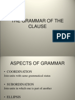 Grammar of The Clause