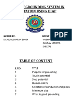 Design of Grounding System in Substation Using Etap: Guided By:-Group Members