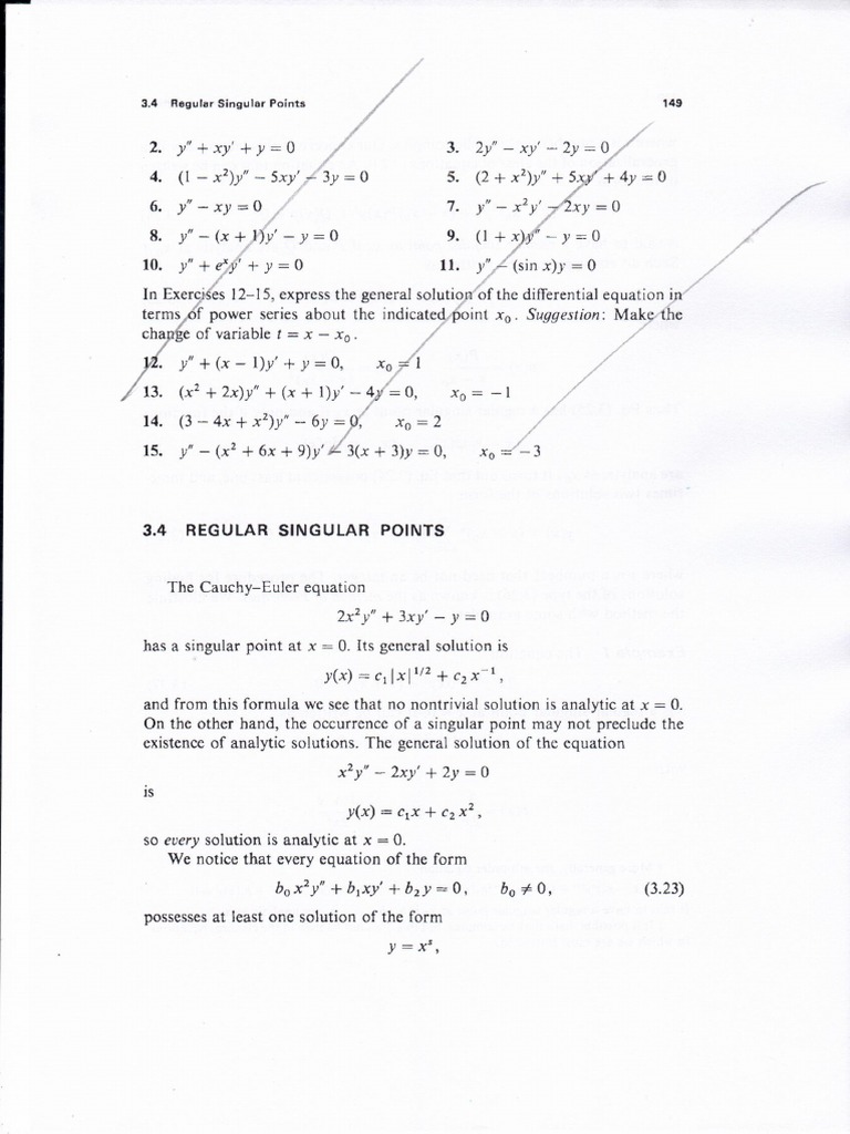 Frobenius Series Method Pdf Equations Recurrence Relation