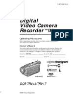 Digital Video Camera Recorder: DCR-TRV15/TRV17