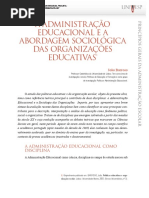 BARROSO, João (2005). Políticas educativas e organização escolar