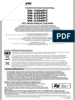 VN-7800PC VN-6800PC VN-6500PC VN-5500PC VN-3500PC: Instrucţiuni