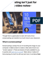 10 Ways To Use Screencasting in Your Classroom - More Than Video Notes