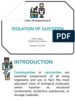 Isolation of Glycogen: Chem 29 Experiment 8