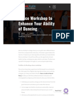 Dance Workshop to Enhance Your Ability of Dancing 