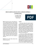 Coutinho, C. .Análise de Conteúdo Da Comunicação Assíncrona Considerações Metodológicas e Recomendações Práticas