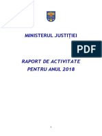 Raport de Activitate Al Ministerului Justiției Pentru Anul 2018