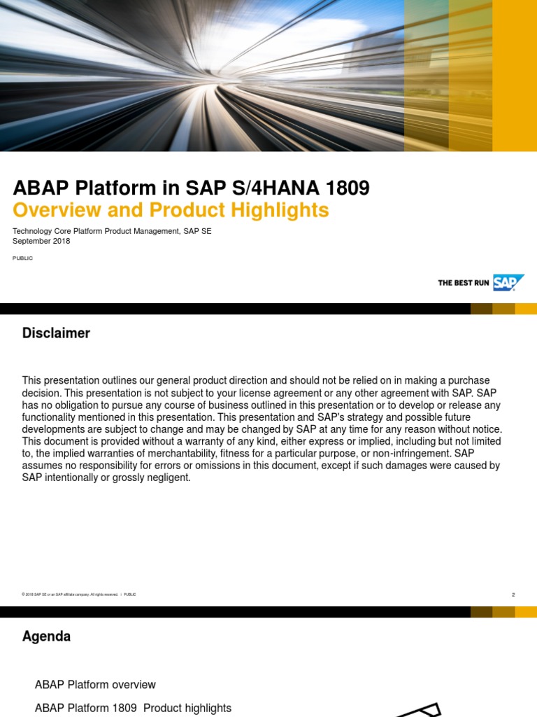 Abap Platform in Sap S4hana 1809 | PDF | Sap Se | Databases