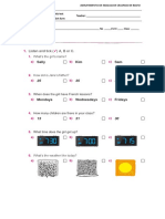 Teste Diag. Inglês 5º Ano