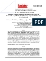 Pengaruh Konsentrasi Doping Nitrogen (N) Pada Material Fotokatalis Seng Oksida (Zno) Terhadap Degradasi Limbah Zat Pewarna Tekstil