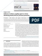 Influence of Silane Coupling Agent On Shear Thickening Fluids (STF) For Personal Protection