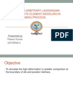 An Extended Arbitrary Lagrangian-Eulerian Finite Element Modeling in Powder Forming Process