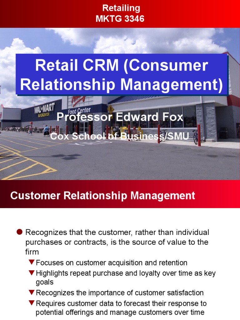 Retail CRM (Consumer Relationship Management) | PDF | Customer ...
