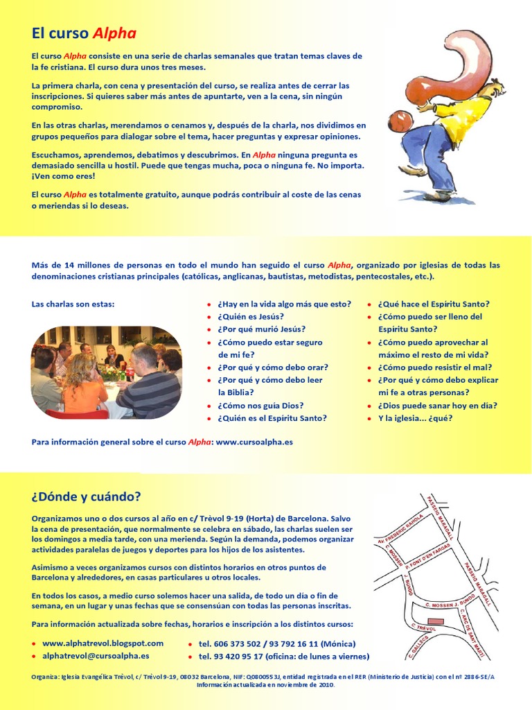 Curso Alpha: Fe Cristiana en Barcelona | PDF | Fe | Religiones ...