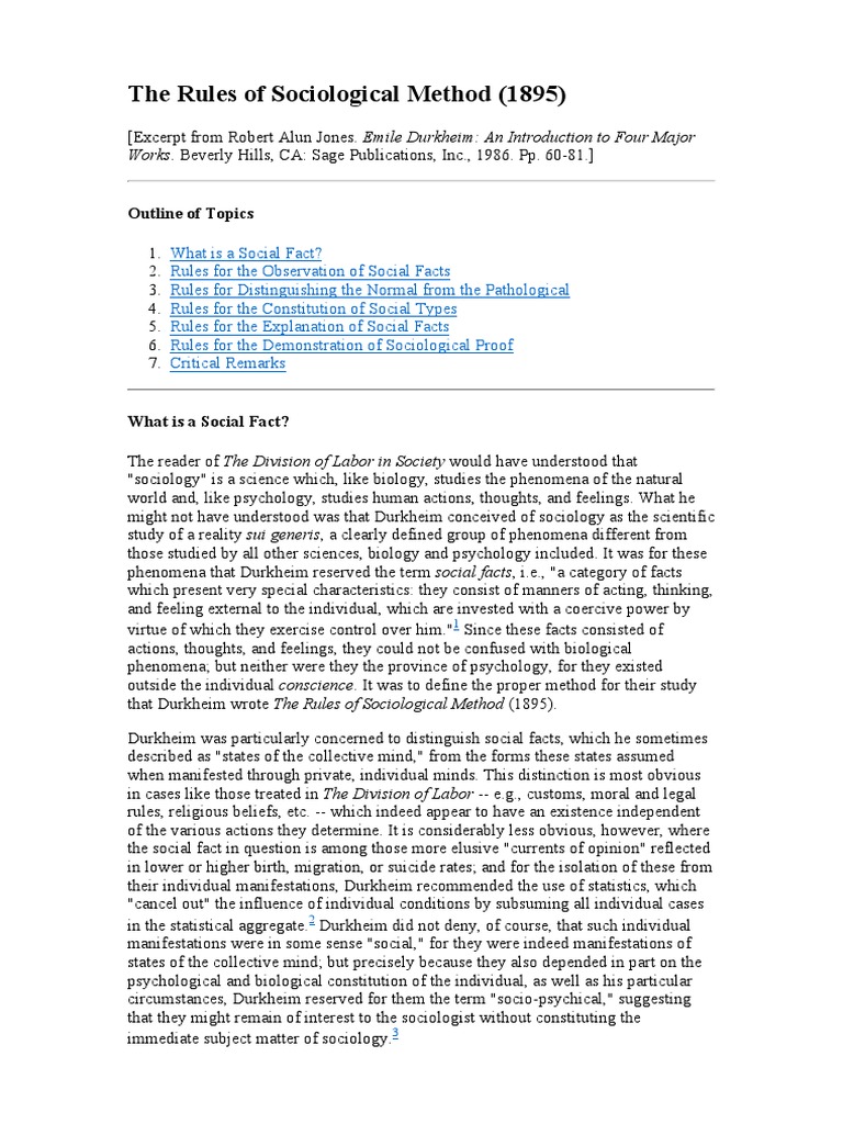 Social Fact | PDF | Émile Durkheim | Sociology