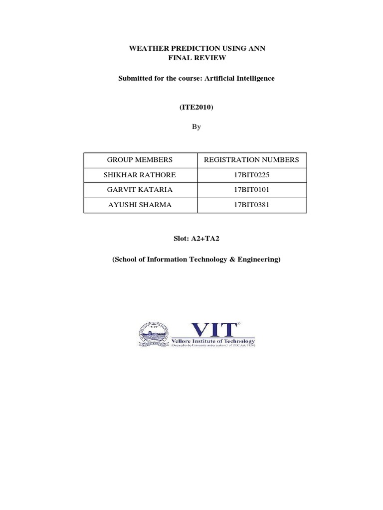 Weather Prediction Using Ann Final Review | PDF | Artificial Neural ...