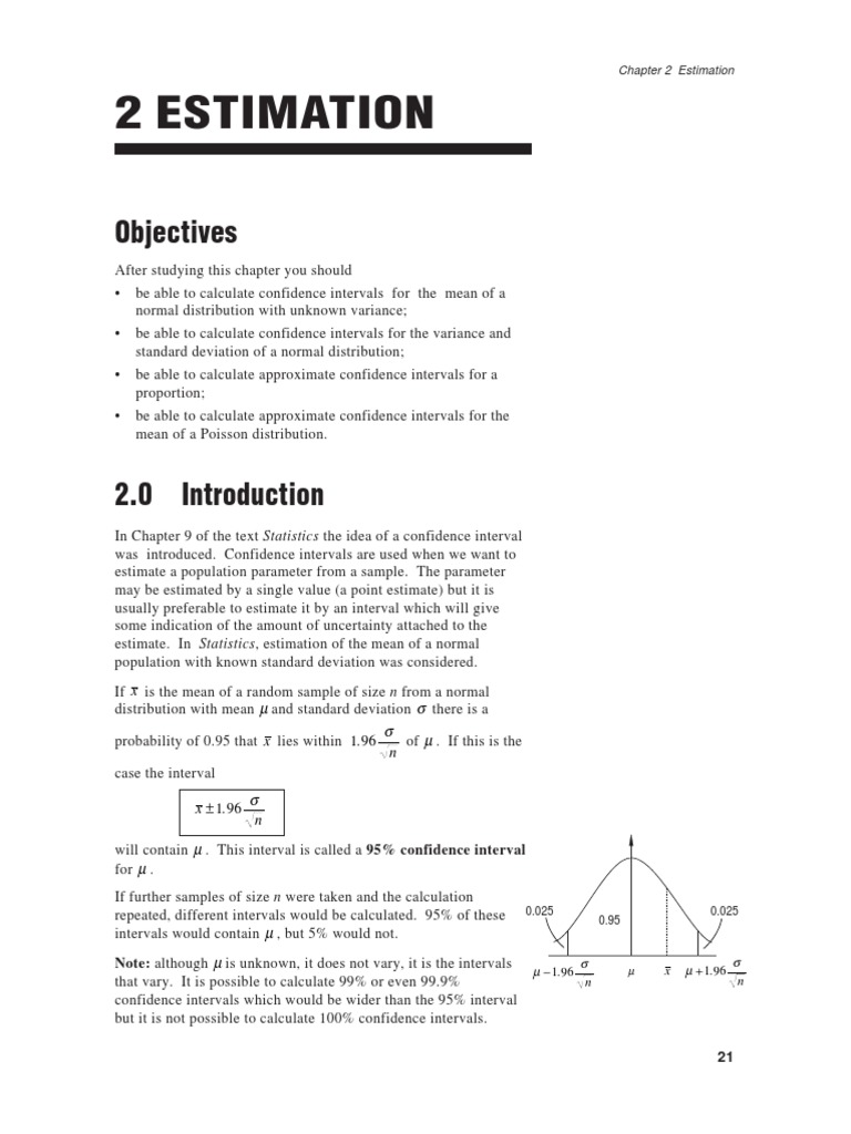 Confidence Intervals in Statistics | PDF | Standard Deviation ...