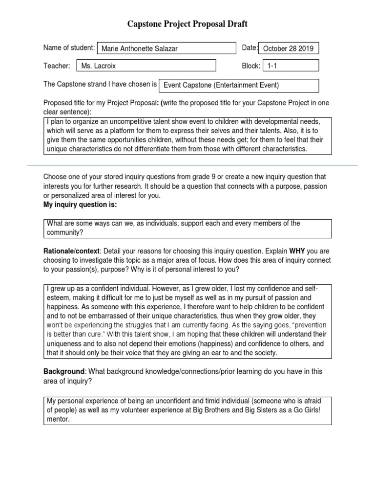 Talent Show for Children with Needs | PDF | Mentorship | Question