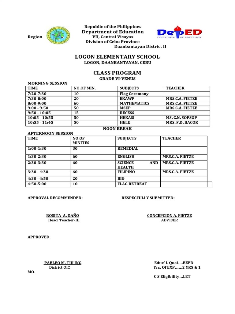class-program-sample-pdf-philippines