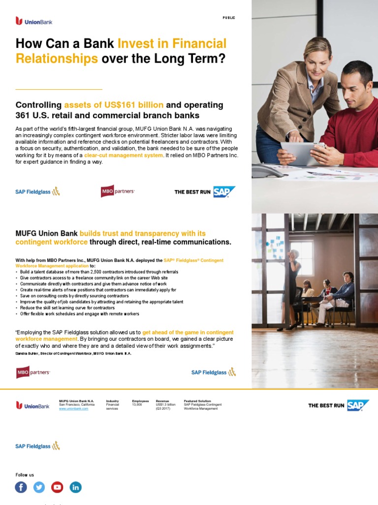 MUFG Union Bank Sap Fieldglass Contingent Workforce Management PDF