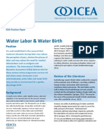 Water Labor & Water Birth: Position
