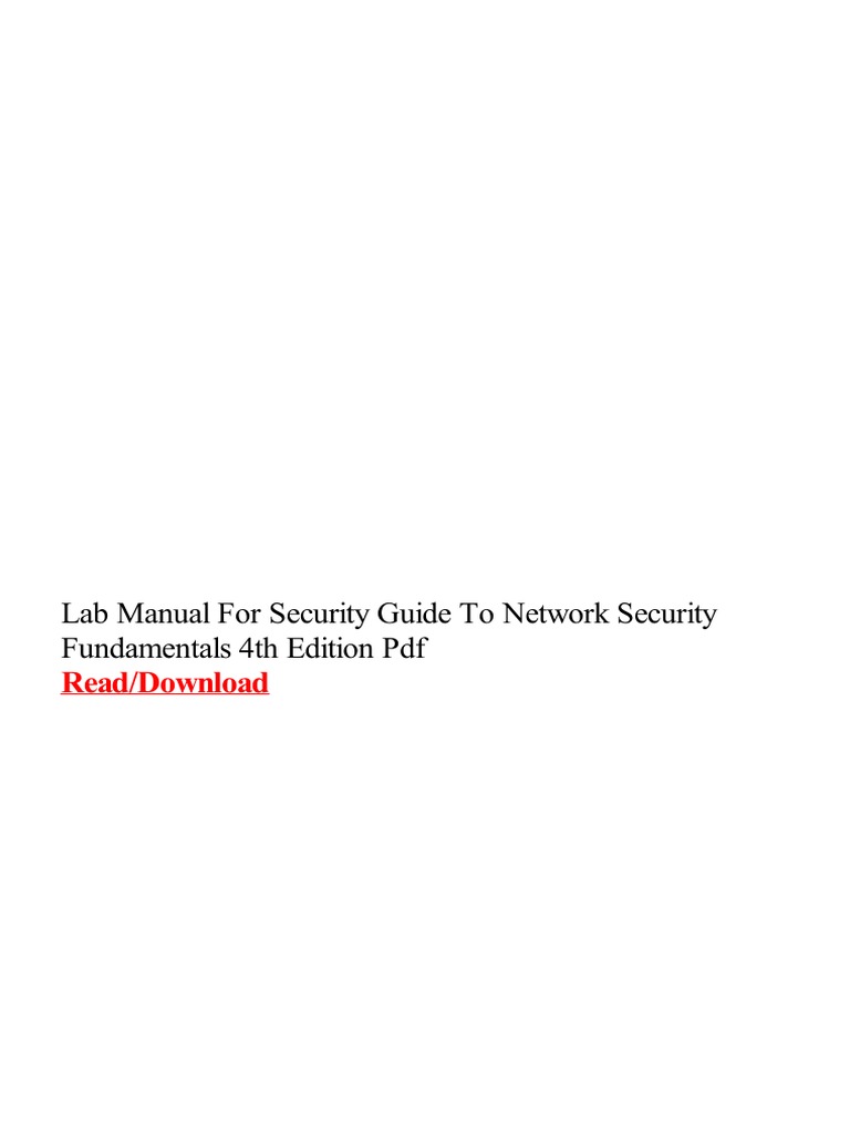 Security+ Network Security Lab Manual | PDF | Cisco Certifications ...