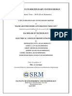 15EE306M - Multi Disciplinary System Design: Academic Year - 2019 (Even Semester)