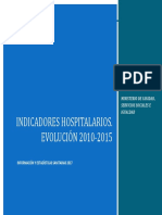 Indicadores Hospitalarios Evolucion 2010-2015