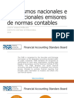 Organismos Nacionales e Internacionales Emisores de Normas Contables