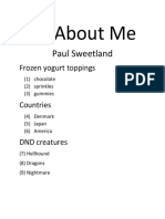 All About Me - Paul Sweetland
