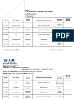 Registro de Observacion Centro Educativo Oficial Ruben Usac