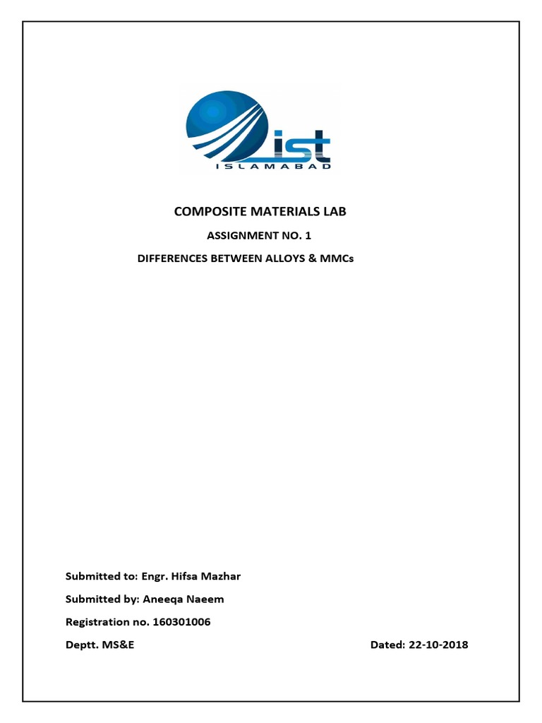 Composite Assignment | PDF | Alloy | Composite Material