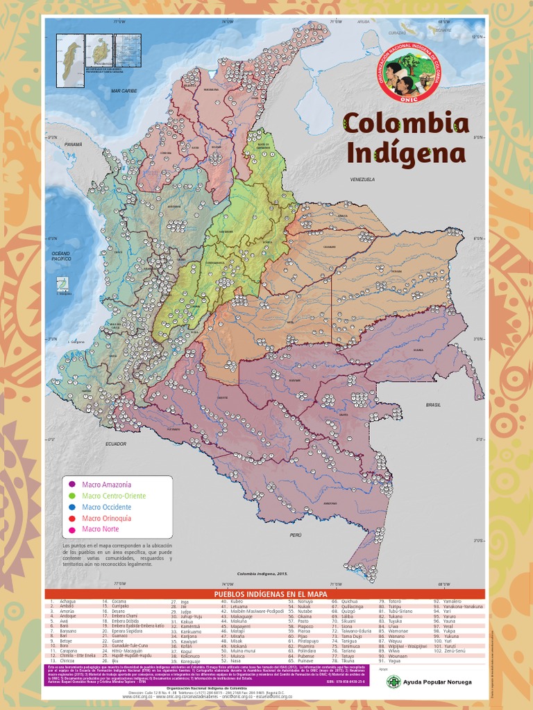 Mapa de Pueblos Indígenas en Colombia | PDF