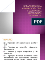 Herramientas de La Comunicación Oral y Escrita 1pte