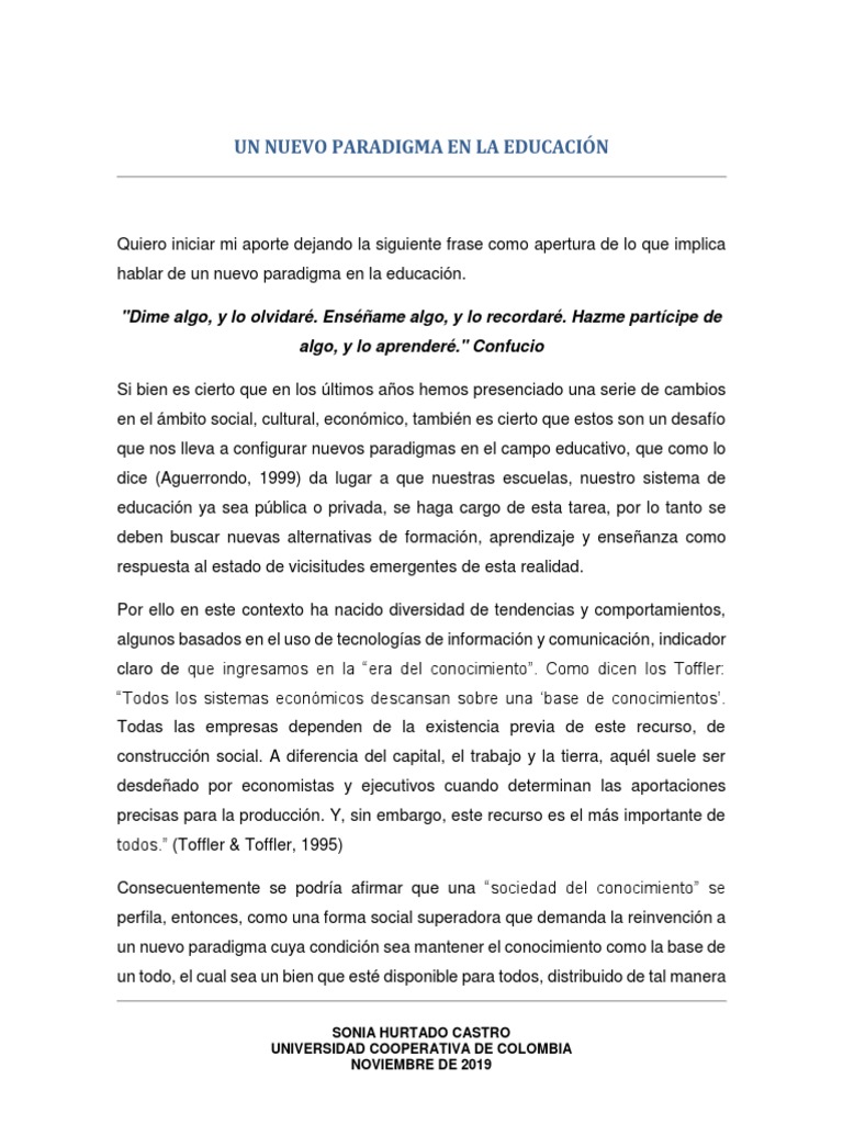 Nuevos Paradigmas en Educación Popular | PDF | Paradigma | Conocimiento
