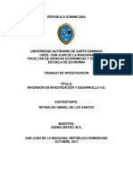 Inversión en Investigación y Desarrollo I+d