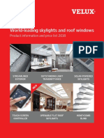 World-Leading Skylights and Roof Windows: Product Information and Price List 2018