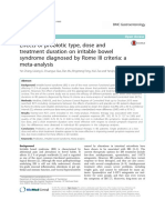 Effects of Probiotic Type, Dose and Treatment Duration on Irritable Bowel Syndrome Diagnosed by Rome III Criteria- A Meta-Analysis