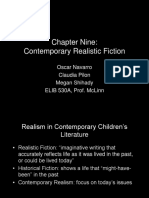 Chapter Nine: Contemporary Realistic Fiction: Oscar Navarro Claudia Pilon Megan Shihady Elib 530A, Prof. Mclinn