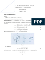 ME321A Lab: Experimental Stress Analysis Experiment No.4: Photoelasticity