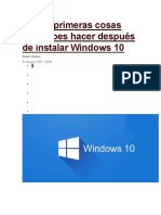 Que Debes Hacer Después de Instalar Windows 10